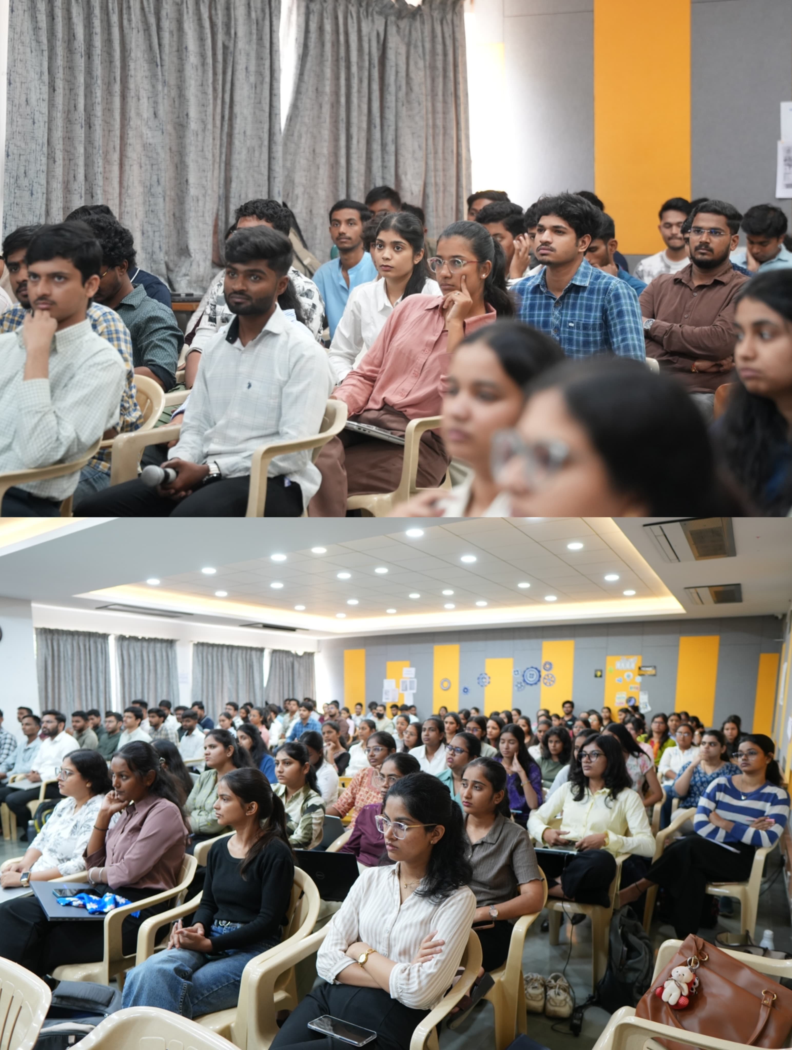 Attentive learners following a live AI session